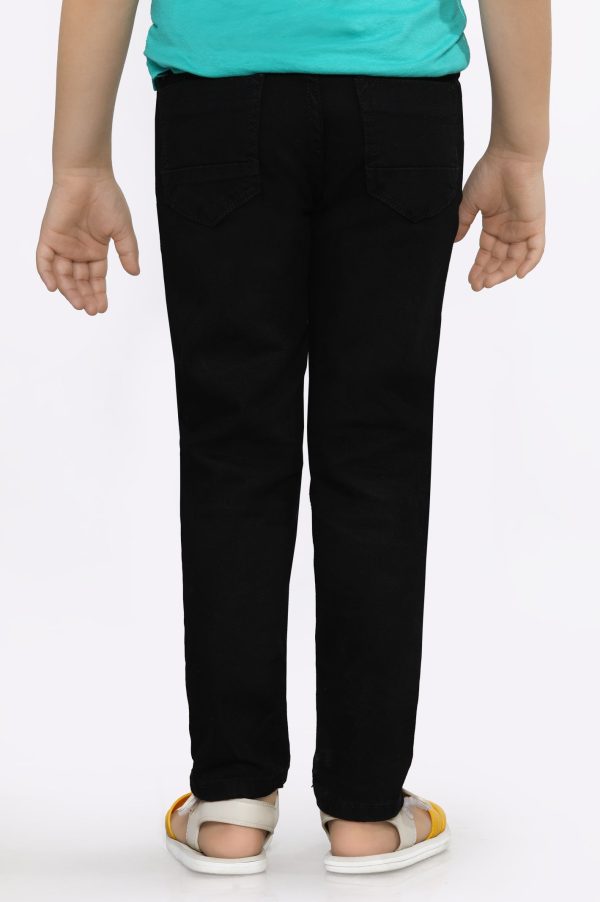 Black Slim Fit Denim Jeans Hot on Sale