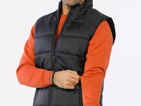 Men s Black Puffer Vest Online now