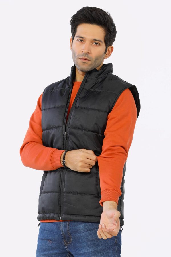 Men s Black Puffer Vest Online now