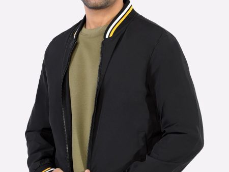 Men s Black Bomber Jacket Online Sale