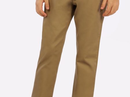 Dark Khaki Comfort Fit Chino Trouser For Discount