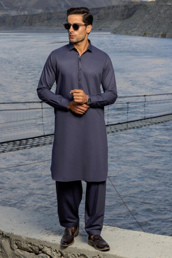 Dark Blue Shalwar Kameez For Cheap