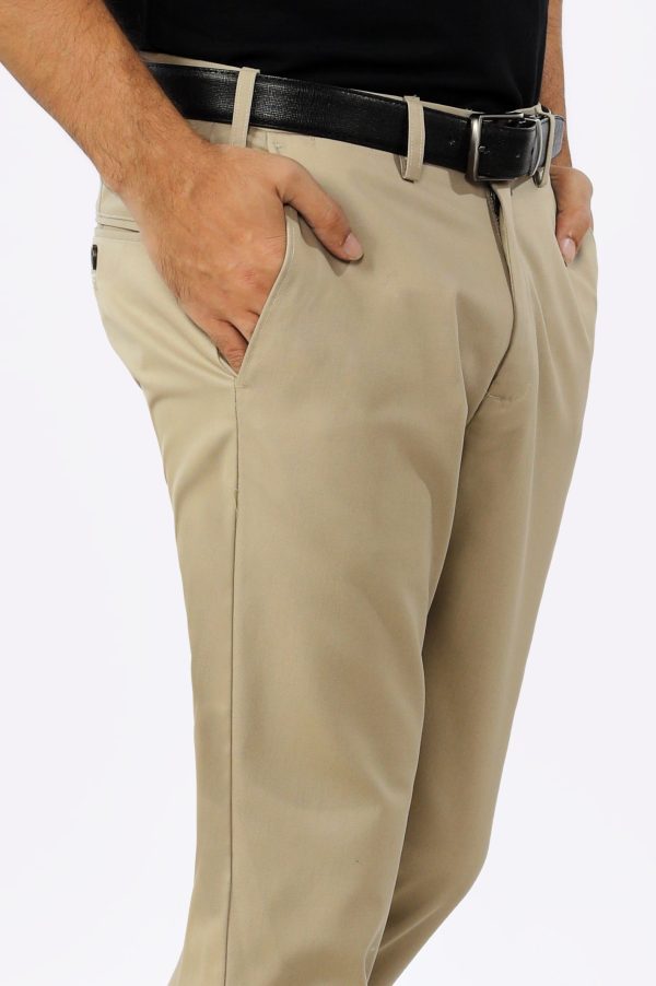 Beige Smart Fit Cotton Chino Fashion