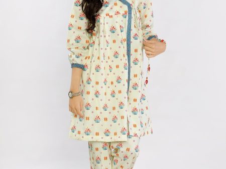 Cream Teens Kurti Discount