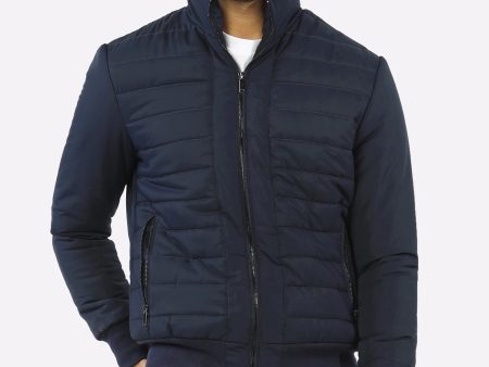 Navy Blue Puffer Jacket for Mens For Sale