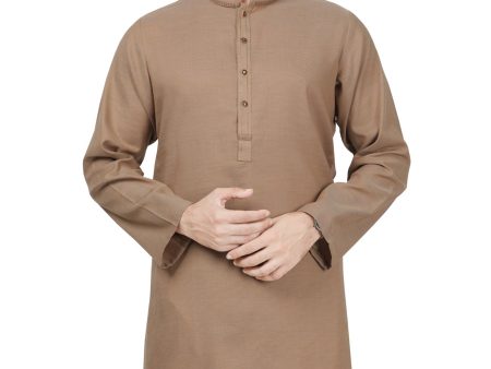 Men s Kurta in Brown SKU: EA2934-BROWN on Sale