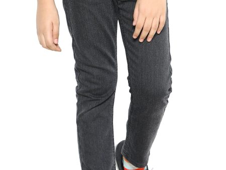 Dark Grey Slim Fit Denim Jeans Hot on Sale