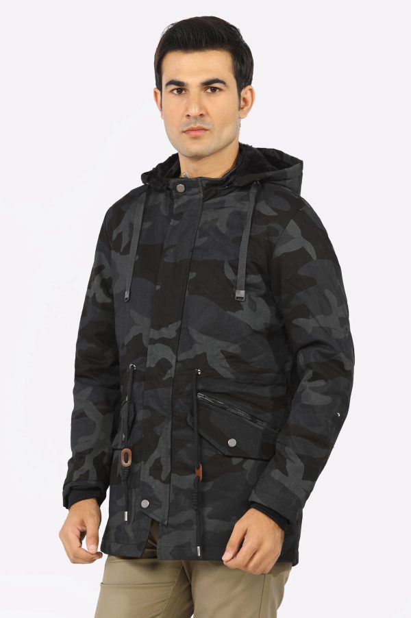 Charcoal Camouflage Jacket For Sale