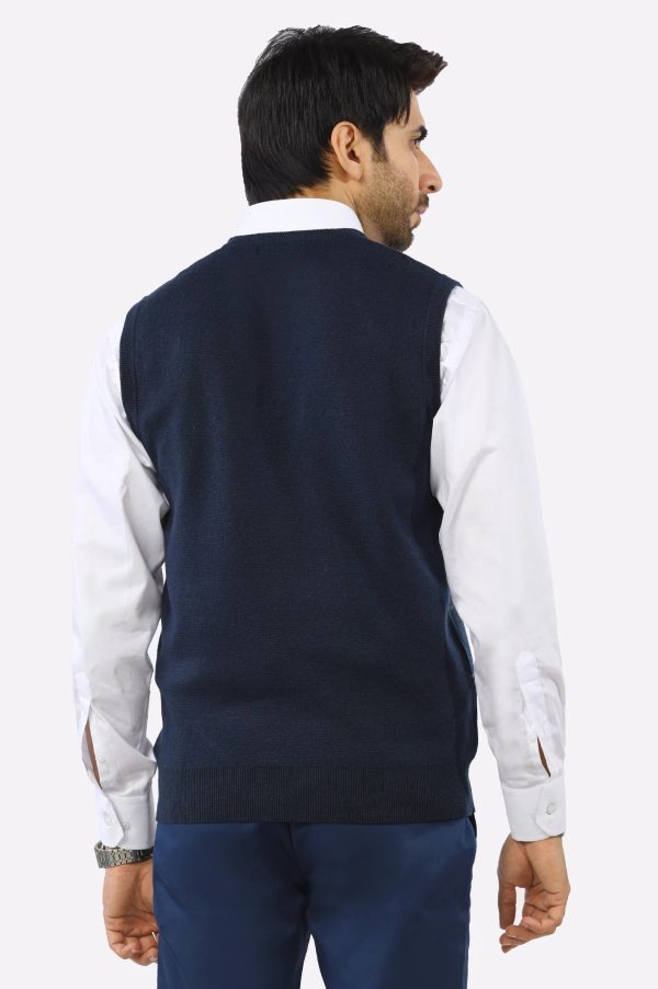 Dark Blue V-Neck Gents Sweater Supply