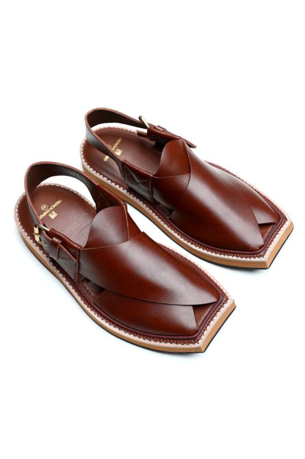 French Emporio Men Kaptaan Sandal SKU: PSLD0018-Brown Sale