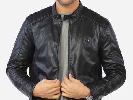 Mens Black Biker Leather Jacket For Cheap