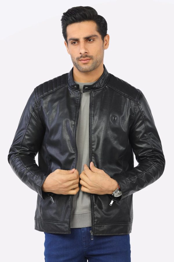 Mens Black Biker Leather Jacket For Cheap