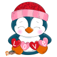 Love Valentine’s Day Winter Penguin and charms Cutouts and Kits Hot on Sale