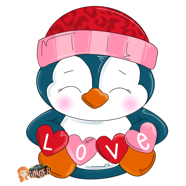 Love Valentine’s Day Winter Penguin and charms Cutouts and Kits Hot on Sale