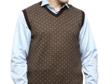 Gents Sweater (Sleeveless) In Brown SKU: SA562-BROWN Discount