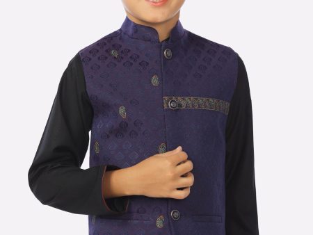 Boys Purple Waistcoat Supply