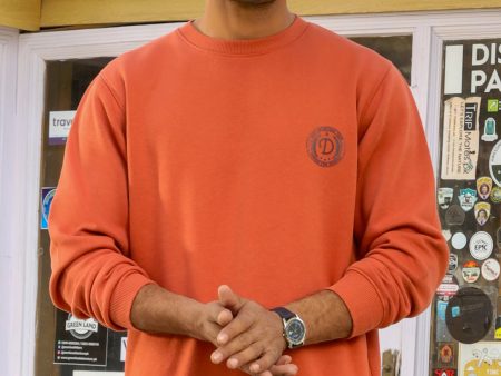 Coral Plain Sweatshirt for Men Sale