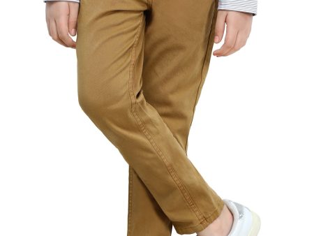 Camel Slim Fit Chino Trouser For Sale