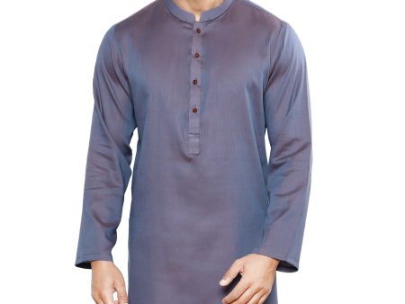 Men s Kurta in Purple SKU: EA3037-PURPLE Hot on Sale