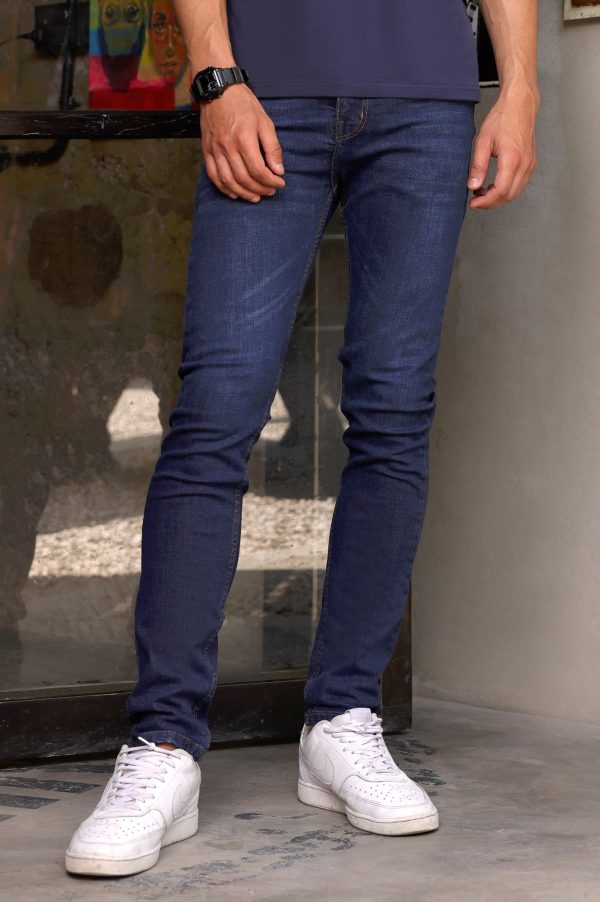 Dark Blue Slim Fit Jeans Online Sale