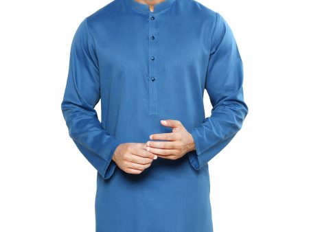 Men s Kurta in R-Blue SKU: EA3036-R-BLUE Discount