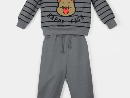 Grey Graphic Printed Boys Combos Discount