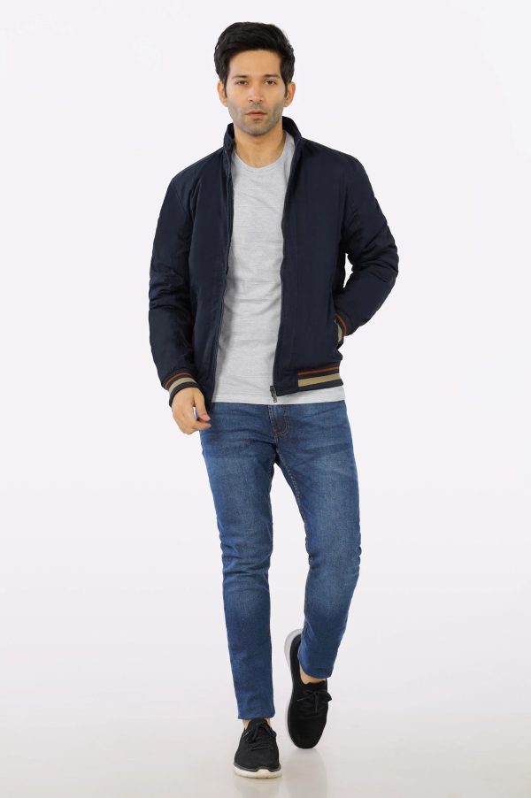 Navy Blue Reversible Men s Jacket For Sale