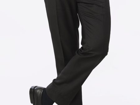 Black Wash & Wear Smart Fit Trouser For Sale