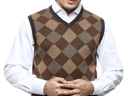 Gents Sweater (Sleeveless) In Brown SKU: SA563-BROWN Cheap