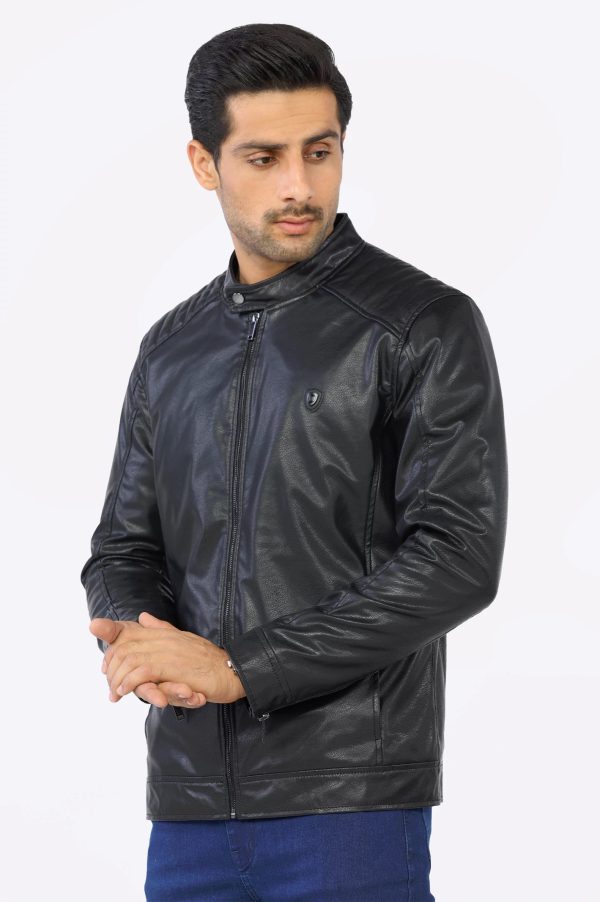 Mens Black Biker Leather Jacket For Cheap