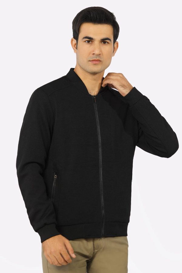 Black Prestige Knit Jacket Online Sale