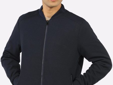 Navy Blue Prestige Knit Jacket Online Hot Sale