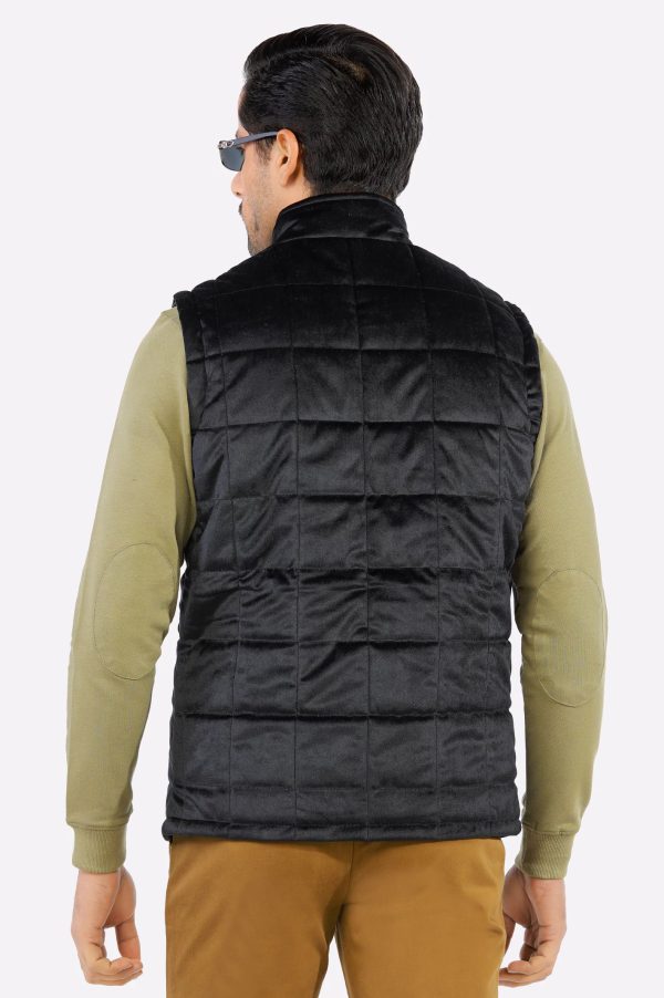 Black Quilted Puffer Vest for Mens Cheap