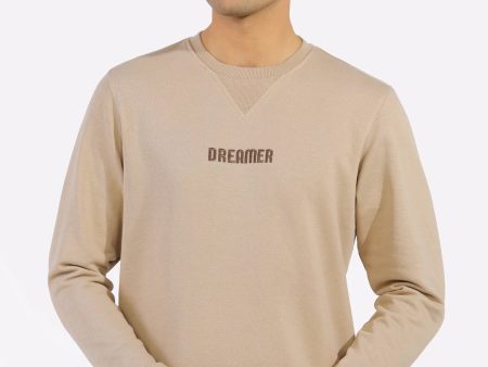 Brown Embroidered Sweatshirt Cheap