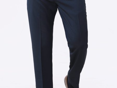 Royal Blue Wash & Wear Smart Fit Trouser Online now