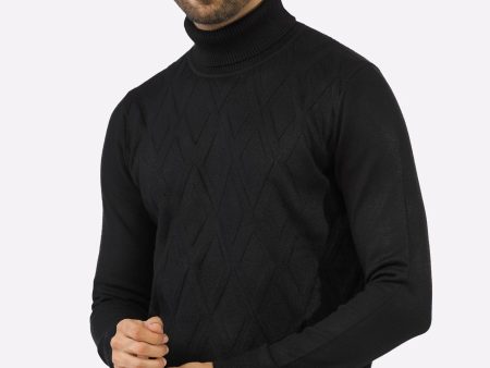 Black High Neck Gents Sweater on Sale