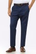 Navy Blue Cotton Regular Fit Trouser Online Hot Sale