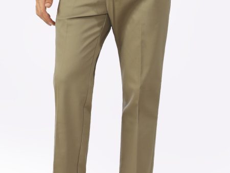 Brown Cotton Regular Fit Trouser on Sale