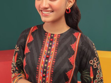 Black Printed Teens Kurti Online Hot Sale