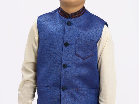 Boys Ink Blue Waist Coat Supply