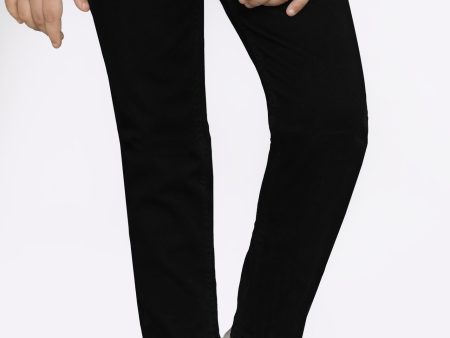 Black Slim Fit Denim Jeans Hot on Sale