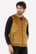 Brown Quilted Vest for Mens Online now