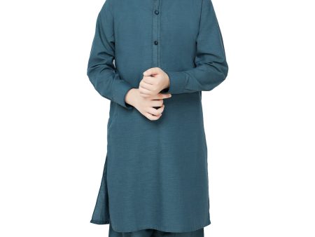 Boys Shalwar Suit In D-Green SKU: KBH-0097-D-GREEN Sale