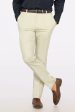 Off White Cotton Regular Fit Trouser Hot on Sale