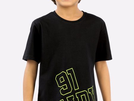 Black Graphic Printed T-Shirt Fashion