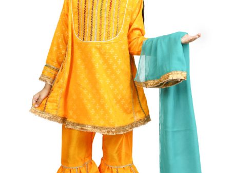 Girls Kurti SKU: KGKK-0101-Yellow Online now