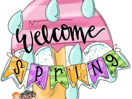 Welcome Spring Rainy Day Umbrella Cutouts and Kits For Cheap