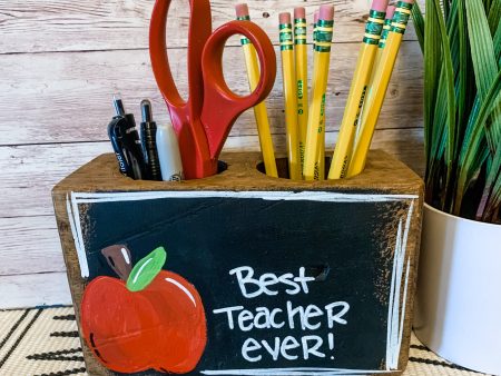 apple chalkboard sugar mold pencil holder teacher Hot on Sale