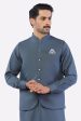 Dark Grey Shalwar Kameez with Waistcoat Discount