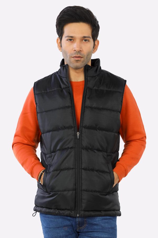 Men s Black Puffer Vest Online now